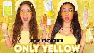 ONLY using PREPPY YELLOW MAKEUP & SKINCARE!