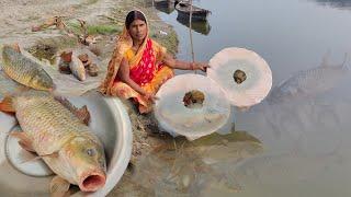 Big golden fish catching by river | new fishing technique in river,big fish catching videos in river