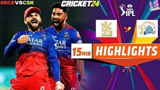 CSK vs RCB 68th Match IPL 2024 full Highlights - Cricket 24