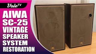 Aiwa vintage speaker restoration SC-25 model