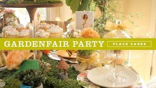 DIY Fairy Garden Party Ideas:  place cards and party favors