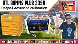 Best Charging settings for Long Life cycle of Lifepo4 Lithium Battery | UTL Gamma plus 3350 [Hindi]