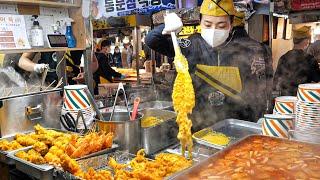 제주산 한치를 통으로?! 이영자 추천 맛집 한치튀김 제주 해녀 분식 / spicy rice cake "Tteokbokki" / korean street food