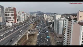 슬로우 마포구청역, 함성월드빌아파트1차, 상암마젤란아파트, 한국다원호간보, 서울 마포구 망원동 드론영상소스 DJI 0476