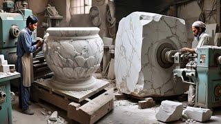 Crafting Masterpieces: Transforming Marble into Exquisite Vases with Precision