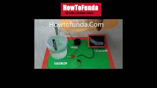 solar powered water alarm working model #shorts | howtofunda