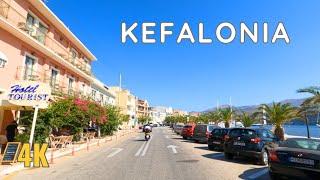 Argostoli Kefalonia Greece - Driving tour - 4K