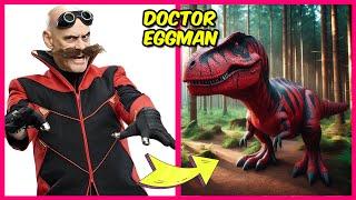 Sonic The Hedgehog 3 Characters As Dinosaurs  & their Favorite Drinks, Snacks & More! | Dr. Eggman