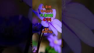 노후에 자식보다 더 중요한 4가지#좋은글 #인생조언 #삶의지혜 #명언
