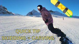 Skidding to Carving in ONE RUN