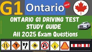 G1 test Ontario 2024  | G1 Practice Test  Ontario 2024 |  G1 Driving Test - All 2024 Exam Questions