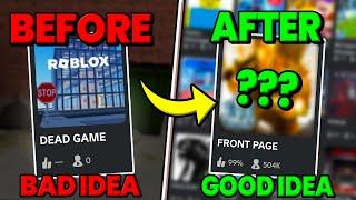 How to Come Up with FRONT PAGE Roblox Game Ideas [MAKE ROBUX]