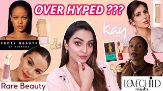 Trying CELEBRITY OWNED MAKEUP BRANDS.. Over Hyped ?? Rare Beauty, Fenty Beauty, Kay Beauty & More!