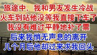 旅途中，我和许泽冷战。   火车到站时，他没等我，先下车了。 乘务员叫醒我时，已经过站了。 我没有想象中的难过，很平静地补了票。#小说 #故事 #爱情故事 #情感 #情感故事 #亲情故事  #婚姻