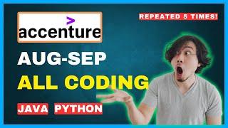 ALL Aug-Sep | Accenture Today coding questions | Accenture Assessment test 2024