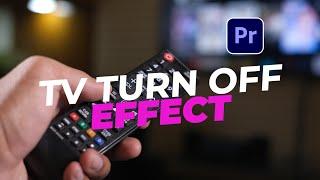 How to create Tv Turn On & off Effect - Premiere Pro 2023 Tutorial