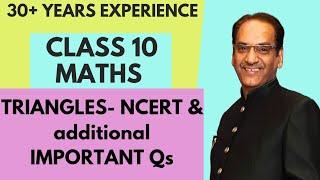 Triangles Class 10 | NCERT and additional most important questions