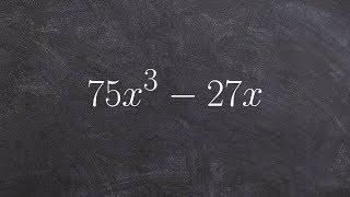 Factoring using difference of two squares by factoring out a variable