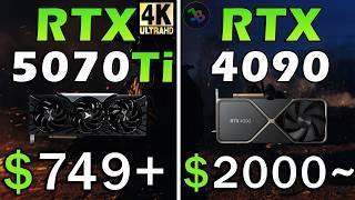 RTX 5070 Ti vs RTX 4090 | 4K | REAL Test in 11 Games | Rasterization, Ray Tracing, DLSS 4 MFG