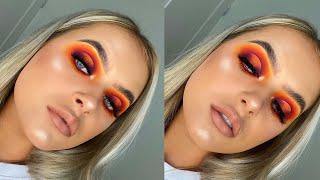 ORANGE EYESHADOW HALO EYE TUTORIAL | ELLE JAMES MAKEUP