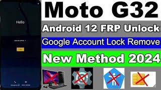 Moto G32 Frp/Google Account Lock Remove Android 12/Not Working Screen Lock/New Trick 2024/Without Pc
