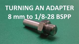 Turning and threading an adapter