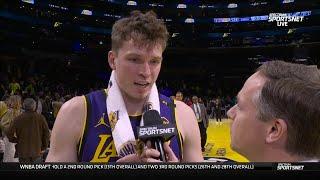 Dalton Knecht reacts to his electric 37-point performance vs. Jazz | NBA on ESPN