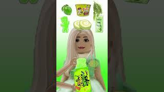 Color Food Mukbang #roblox GREEN ‍🟩 Limy