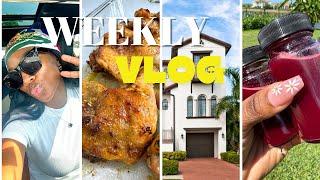 VLOG:TOURING ANOTHER BEAUTIFUL HOME NEW JUICING RECIPE, BEACH ️ DAY WITH THE KIDS, BAKED CHICKEN