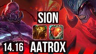 SION vs AATROX (TOP) | 7/2/3, Rank 13 Sion | NA Grandmaster | 14.16