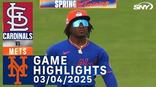 Mets vs Cardinals (3/4/25) | Tylor Megill, Brett Baty | Mets Highlights | SNY