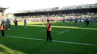 Leicester Tigers after match pitch walk around