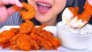 ASMR HOT BUFFALO FRIED SEAFOOD SHRIMP MUKBANG EATING SOUNDS (Eating Show) ASMR Phan