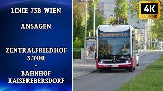 Linie 73B Wien Ansagen – Zentralfriedhof 3.Tor –Bahnhof Kaiserebersdorf | Wiener Grantler