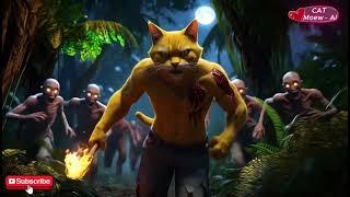 OMG!️ ZOMBIE ISLAND: The Cat Family Escape #aicatvideo#aicat#zoombiecat