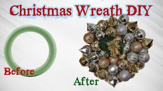 Christmas Wreath DIY| Dollar Tree Christmas DIY | Christmas Decor | DIY Christmas wreath