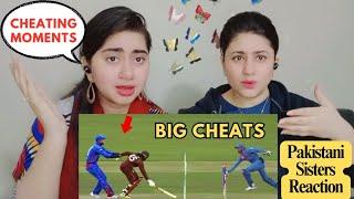 Top 10 Worst Cheating Moments In Cricket  | Pakistani Sisters Reaction | Cricket Moments |