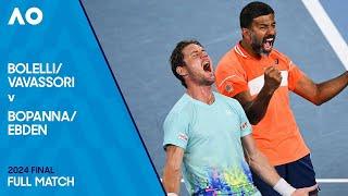 Bolelli/Vavassori v Bopanna/Ebden Full Match | Australian Open 2024 Final