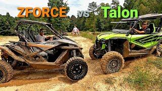 Honda Talon & CFMOTO ZFORCE Sport Playing King of the Hill | Mudslangers Offroad Trails