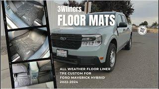 3Wliners Floor Mats for 2024 2025 Ford Maveruck Hybrid