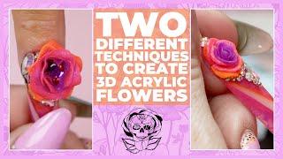 Two Different techniques to do 3D Acrylic Flowers