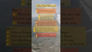 5 Day Nepal Itinerary #nepal #travel #itinerary #nepaltour #wanderlust #travelling #trending #2023