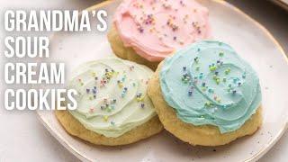 Grandma's Sour Cream Sugar Cookies l The Recipe Rebel