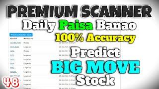 How To Find Stocks Before Big Moves for Next Day | Premium Chartink Scanner Free | Zero Indicators