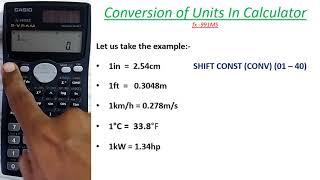 Unit Conversion In Calculator I Casio fx991MS I The Calculator King