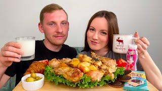 МУКБАНГ КУРИНЫЕ НОЖКИ С КАРТОШКОЙ В ДУХОВКЕ MUKBANG CHICKEN LEGS WITH POTATOES IN THE OVEN