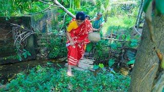 পুকুর পাড়ের থেকে থানকুনি পাতা তুলে কই ও জিওল মাছ দিয়ে রান্না |