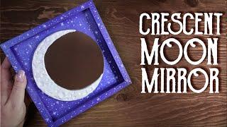 Crescent Moon Mirror Witchy Decor - DIY Craft Kit - Magical Crafting