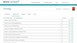 SAGE Vantage: Editing Vantage Assignments