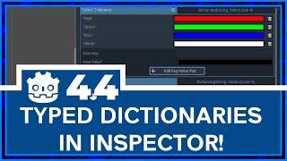 FINALLY Typed Dictionaries in the Editor with GODOT 4.4!